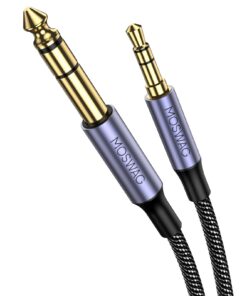 Câble Audio |5mm vers 6.35mm Stéréo 3M, Câble Jack TRS Nylon Tressé Résistant aux Nœuds pour DVD, Haut Parleurs, Table d