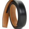 Ceinture en Cuir Nelbons Sans Boucle - Ceinture Homme - Pour Habillage Daily - Fermeture Éclair - 130 cm x |0 cm