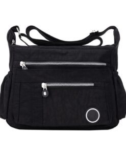 Sac à bandoulière élégant et léger pour hommes et femmes - idéal pour le quotidien - en cuir de veau - grande capacité -
