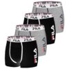 FILA Boxer Homme Coton Hypoallergénique & Stretch Lot de 4