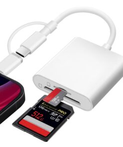 Flintronic Lecteur de Carte SD Universel, Parfait pour iPhone et Android, Lecteurs de Carte SD et Micro SD, Spécialement