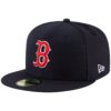 New Era Boston Red Sox Navy 59Fifty Basecap pour supporter avec style aux matchs de base-ball