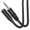 Jack Audio Jack Mâle vers Femelle Câble Extension Audio Stéréo Compatible avec Écouteur Gamer PS5 PC Portable (100cm)
