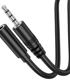 Jack Audio Jack Mâle vers Femelle Câble Extension Audio Stéréo Compatible avec Écouteur Gamer PS5 PC Portable (100cm)