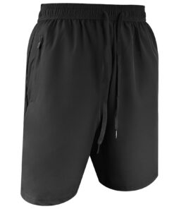 Shorts d'escalade Aomig pour Hommes Noir Séchage Rapide avec Poches Zippées Shorts Sport Aomig Homme Noir Séchage Rapide