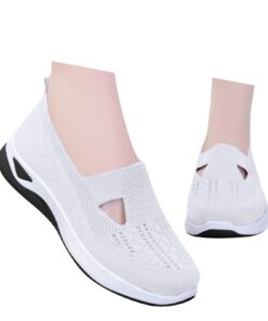 Chaussures sans Lacets Gyaimxfu Orthopédique Femelles - Amortissement Accru et Soulagement des Pieds Éléments Ligés et C
