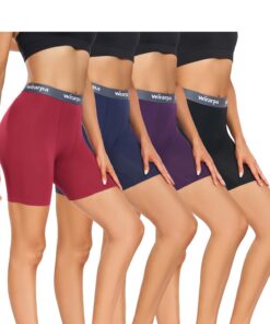 WIRARAPA Boxer Femme Shorty Modal Panty Anti Frottement Multicolor Lot de 4 Taille Élégant Anti-Frottement Comfort Femme