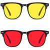 Solmoon Lunettes Antiliégitime Bleue Femme et Homme Rouge et Jaune Kit 2 pour Gamers Ordinateur - Ultra Protection Écran