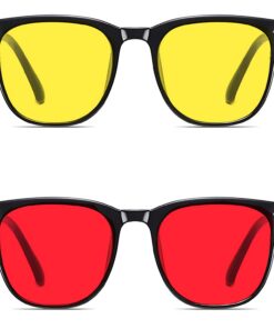 Solmoon Lunettes Antiliégitime Bleue Femme et Homme Rouge et Jaune Kit 2 pour Gamers Ordinateur - Ultra Protection Écran