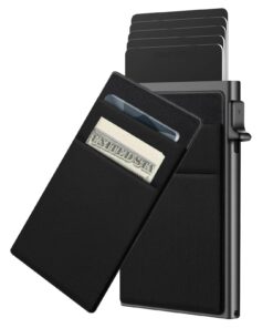 Porte-Cartes BDSHUNBF Minimaliste pour Homme avec Blocage RFID et Sac, Idéal pour Voyageurs, Grande Capacité de Stockage