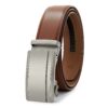Ceinture habillée PlusZis pour hommes grande et grande taille avec boucle automatique 28" à 60"