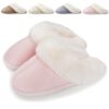 HILAX Pantoufles Chaudes Homme et Femme Hiver Cuir Peluche Antidérapant Chaussures Maison Confort Chaud Fourrure Intérie