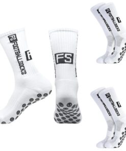 ZEPIQOR chaussettes antidérapantes homme femme, chaussures de sport, yoga et trekking Blanc - EU 39-46