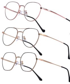 Lunettes gaming Vimbloom anti UV et lumière bleue VI387 (or rose et 2 or noir) pour homme et femme