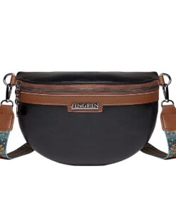 Sac à bandoulière A-QMZL pour femme - Grande sangle - Cuir - Mode et pratique pour le quotidien - Taille L