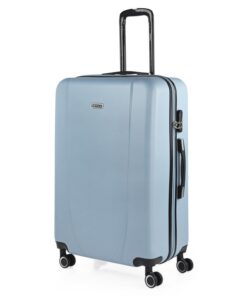 Valise ITACA Grande Taille 23Kg Rigide Spacieuse XL Bleu Clair pour Voyages Longs Séjours Étendus Résistante Cadenas