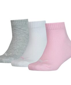 PUMA Quarter Plain Chaussettes Mixte Enfant - Élégantes et Pratiques pour l'Enfant, Lot de 3