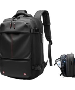 Sac à dos extensible 60L résistant à l'eau et antivol pour voyage d'affaires, avec pompe - Sac professionnel de voyage