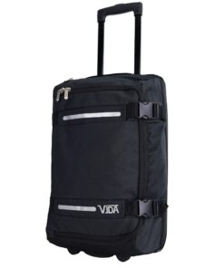 VIDA since 1995 Valise Trolley Cabine Souple VT607 Noir S-Cabine 55x3|5x20cm -34L Roullettes Multifonctions Sangles d'at