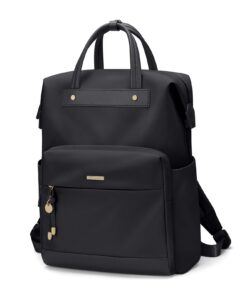 Sac à dos femme imperméable 15,6 pouces Noir pour travail etécole
