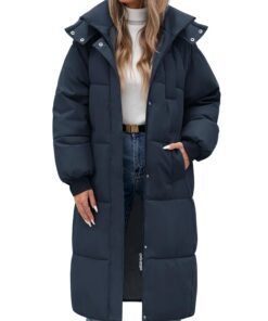 Manteau Femme Hiver Longue Doudoune Chaude Matelassée zippée avec Capuche Global Recycled Standard Manteau Long Casual F