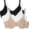 Soutien-gorge Fruit of the Loom en Coton Stretch Ultra Confortable pour Femme | Opacité | Lot de 3 | Soldes USA