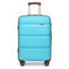 Valise cabine rigide Kono Bleu/Marron 55x40x21cm TSA Serrure Rollers Voyage