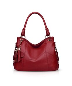 Sac à main NICOLE & DORIS pour femme avec usage multifonctionnel en cuir premium et pomponروفیmousedown