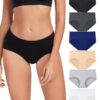 Culottes Femme Coton Confortable - Lot de 6 - Noir - Taille M - Perfects Pour_le_Jour_Et_la_Nuit_Seguir