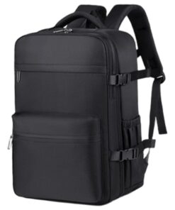 Sacs de voyage à vide NIDONE avec pompe | Sac à dos de voyage imperméable | Compression vol et affaires (Noir)