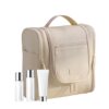 Trousse de toilette Duroecsgrande étanche pour homme et femme voyage maquillage beige Voir