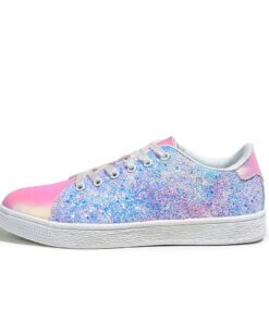 Baskets Femme LUCKY STEP Pailletées Mode | Talons Femmes Éclatantes | Mode Élégante Baskets Pailletées