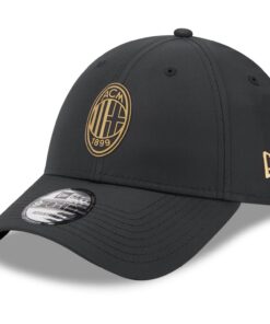Chapeau New Era 9Forty Strapback pour Hommes - AC Mailand Noir