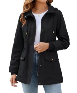 Tuopuda Veste Militaire Femme Classique Zipper Jacket Covert Global Recycled Standard