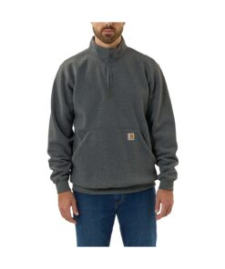 Carhartt Sweatshirt Homme Midweight Quarter-Zip Mock-Neck Maillot de Survêtement Confortable pour Hombres - Taille Grand