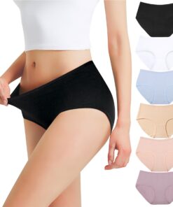Courtejupe Femme Coton Taille Basses Sous-Vêtements Lot de 6 - Comfort et Confort pour Ladies Durant le Travail et le Re