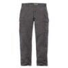 Carhartt Rugged Flex Pantalon de Travail Cargo en Toile Coupe Décontractée Short Homme Noir Foncé Gris