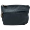 Charmoni Portefeuille Femme Bleu Marine Multi Poches Fermeture Éclaire Cuir Véritable