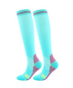 Chaussettes de Contention Hautes Montantes Respirantes Unisexe Grande Taille Circulation Sanguine Fitness Avion Gym Voya
