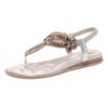Sandales d'été pour femme confortables en cuir - Pantoufles à paillettes pour enfants en plein air