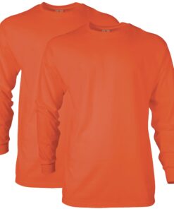 T-shirts Gildan en Ultra Coton Homme, Manches Longues, Style G2400, Lot de 3, OEKO-TEX STANDARD 100