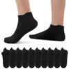 EKSHER Chaussettes Basses Unisexe, Coton Respirant Anti Transpiration OEKO-TEX, Homme Femme