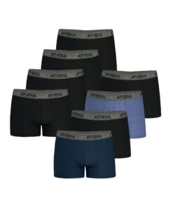Athena Lot de 8 Boxers Homme - EcoPack Coton Stretch Respirant - Label OEKO-TEX® STANDARD 100