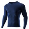 Niksa Lot de 1/2 t-shirts de compression à manches longues pour homme - Respirant et anti-transpiration - Idéal pour fit
