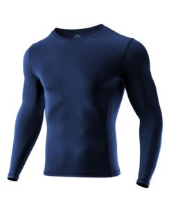 Niksa Lot de 1/2 t-shirts de compression à manches longues pour homme - Respirant et anti-transpiration - Idéal pour fit