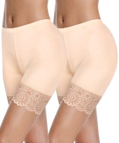 Kiiwah Shorts en Dentelle Anti-Frottement, Leggings Extensibles pour Femme