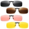 Clip Lunettes de Soleil UZSUZZ Polarisées pour Hommes et Femmes | Protection UV et Conductrices | 4 Pièces | Idéales pou