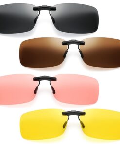 Clip Lunettes de Soleil UZSUZZ Polarisées pour Hommes et Femmes | Protection UV et Conductrices | 4 Pièces | Idéales pou