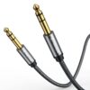 POSUGEAR Câble stéréo 6,35 mm vers 6,35 mm 2 m, câble jack TRS 1/4 mâle-mâle plaqué or tressé en nylon, câble audio haut