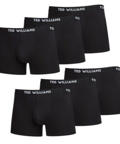 Jean-Philippe Ted Williams Lot de 6 Boxers Noir Homme Taille L - Confort Élastique et Coton - Sous-Vêtements pour Hommes